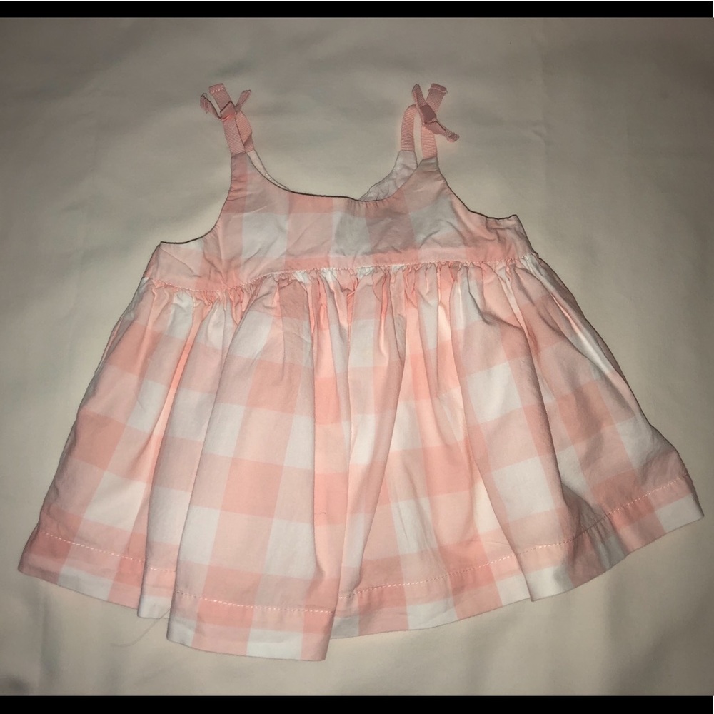 Baby Gap Light Pink & White Checkered Top …